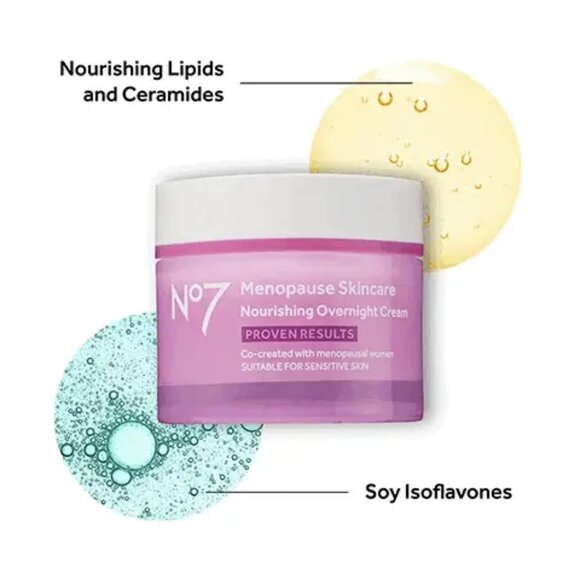 NIB - No7 Menopause Skincare Nourishing Overnight Cream - Picture 5 of 6
